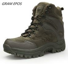 Load image into Gallery viewer, Unisex High Top Desert Tactical Military Boots Mens Work Safty Shoes Army Combat Boots Militares Tacticos Zapatos Autumn Botas