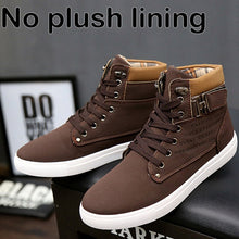 Load image into Gallery viewer, Ankle boots warm men snow boots winter Lace-up men shoes 2019 new arrival fashion flock plush winter boots men size 39-47
