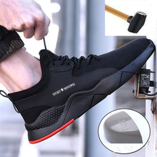 Load image into Gallery viewer, Male Steel Toe Work Safety Shoes Men Boots Breathable Outdoor Casual Sneaker Anti-smashing Piercing Work Safety Boot Mens